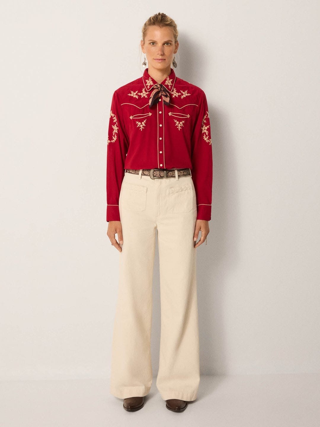 Camicia Maison Hotel Rodeo Sierra Western Red River