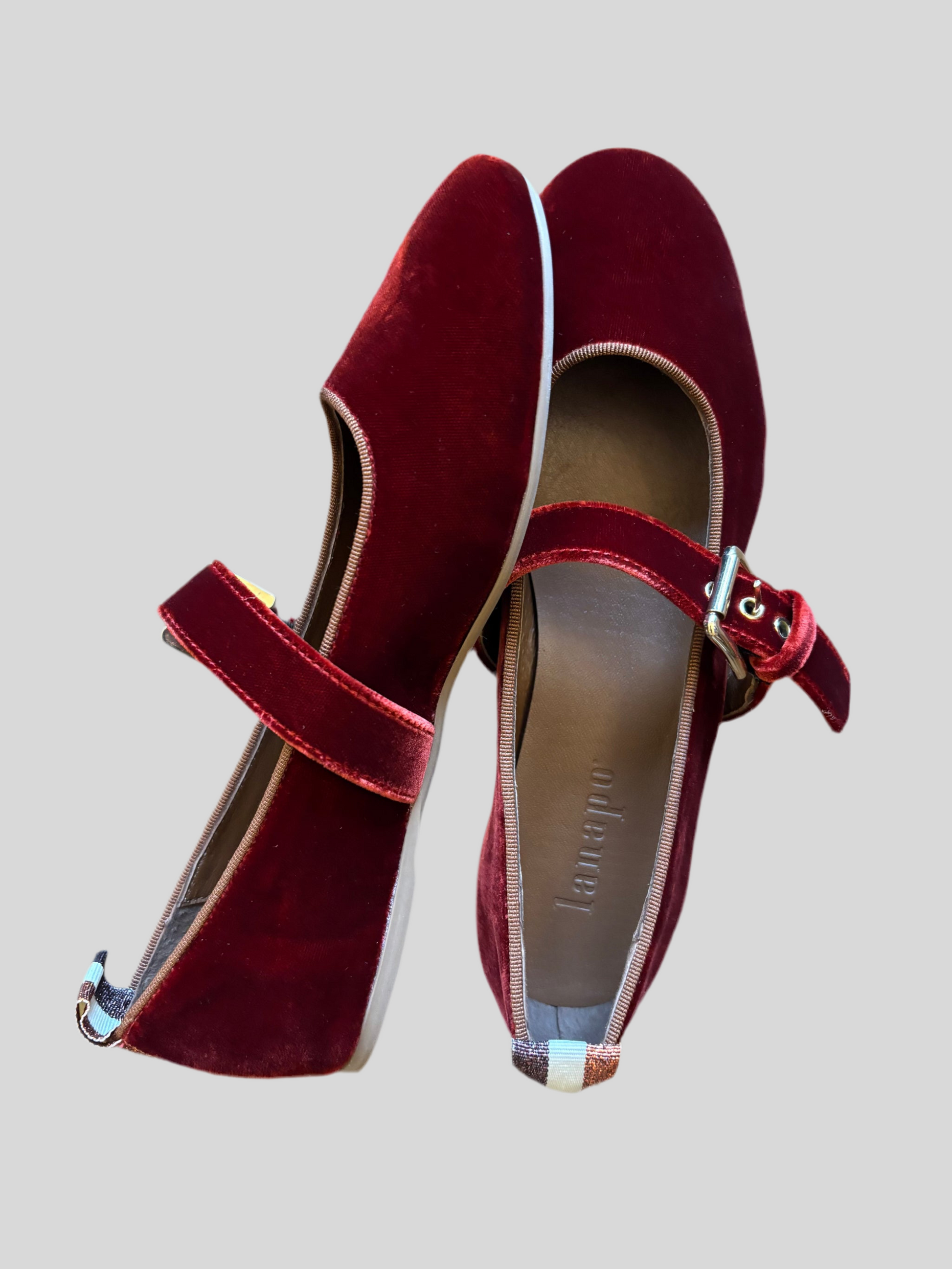 Ballerina Lanapo in velluto ruggine