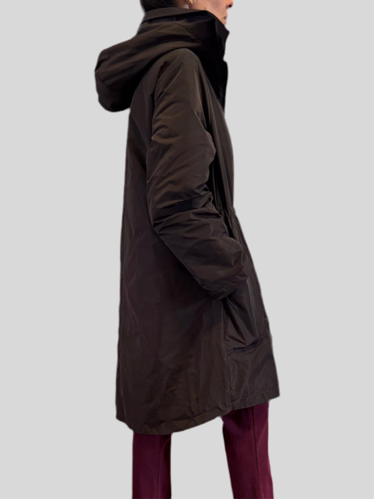 Giaccone Flirt parka in nylon marrone imbottito