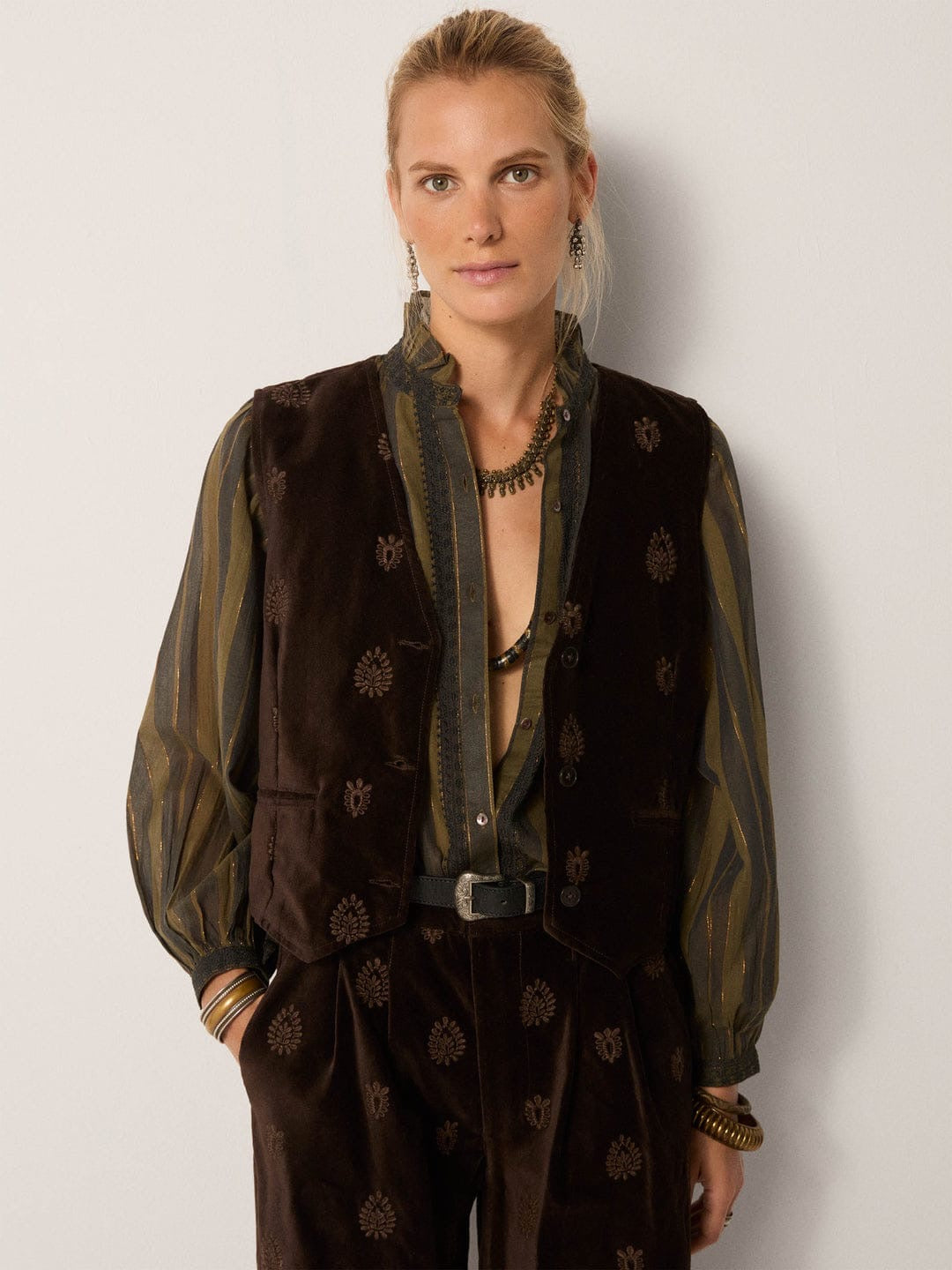 Gilet Maison Hotel Kafka Velluto Macchiato