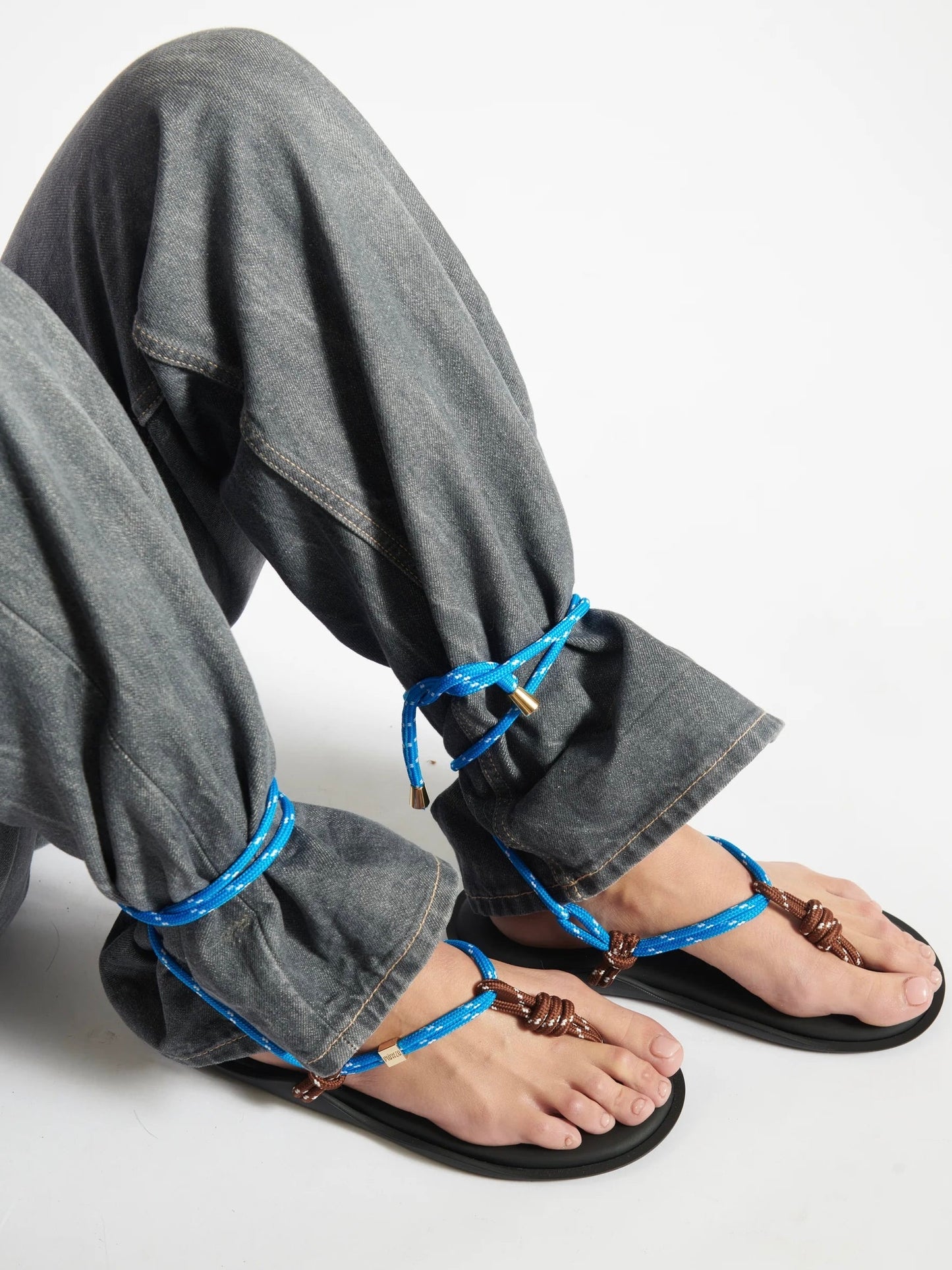 Sandalo Flowze FLO / TWIN - Brown/Sky Blue