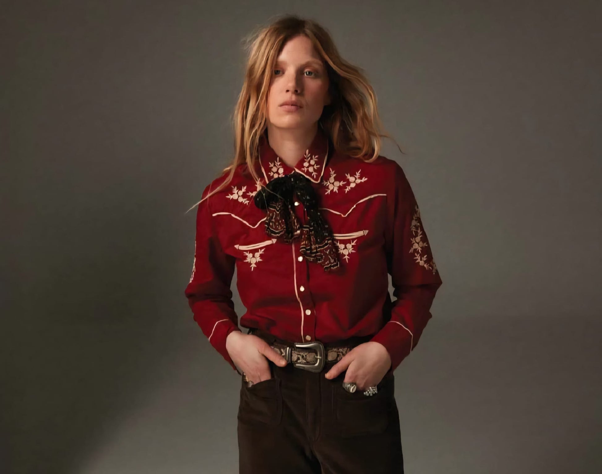 Camicia Maison Hotel Rodeo Sierra Western Red River