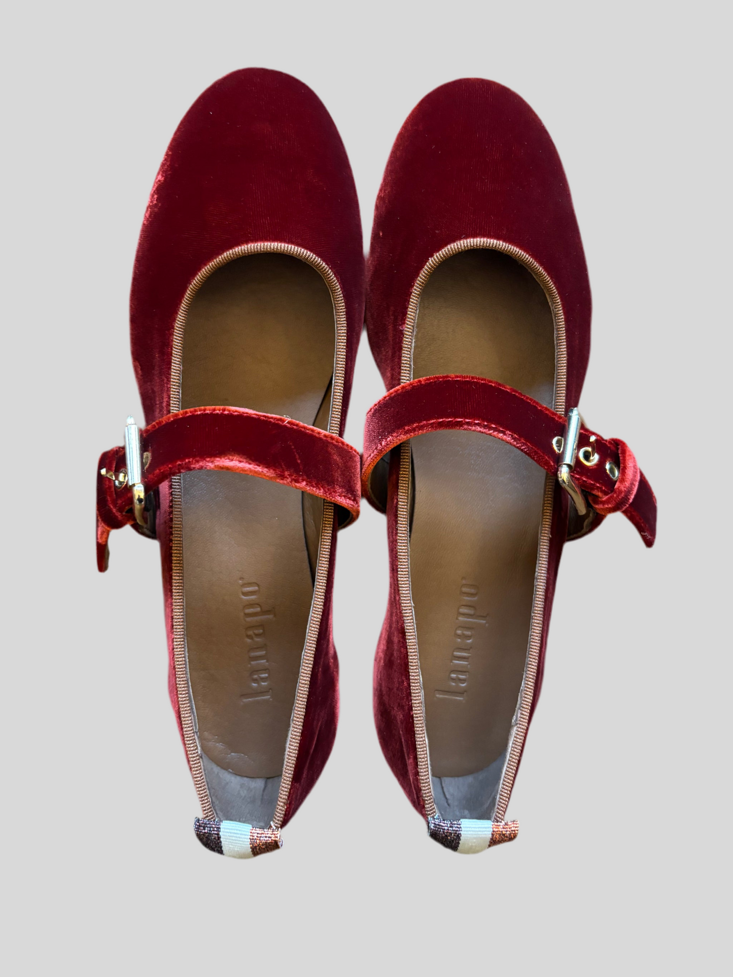 Ballerina Lanapo in velluto ruggine