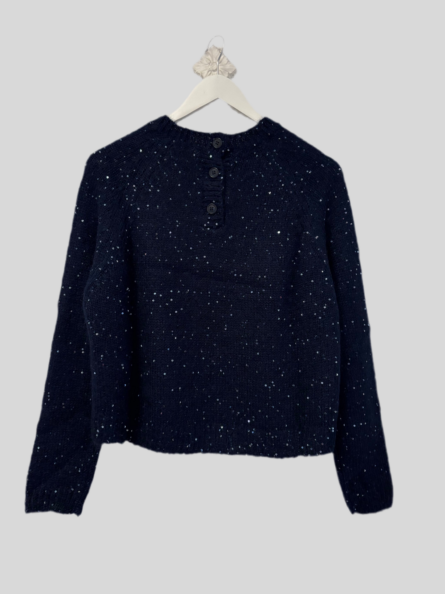 Maglione Flirt blu paillettes