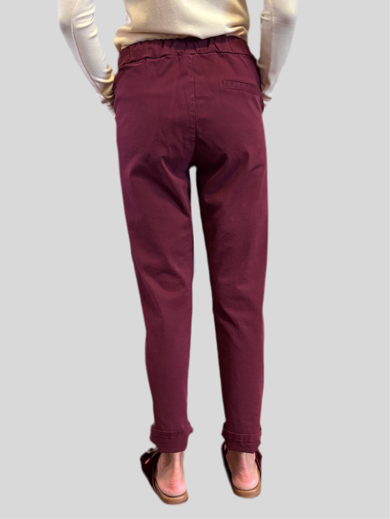 Pantalone Flirt cotone bordeaux