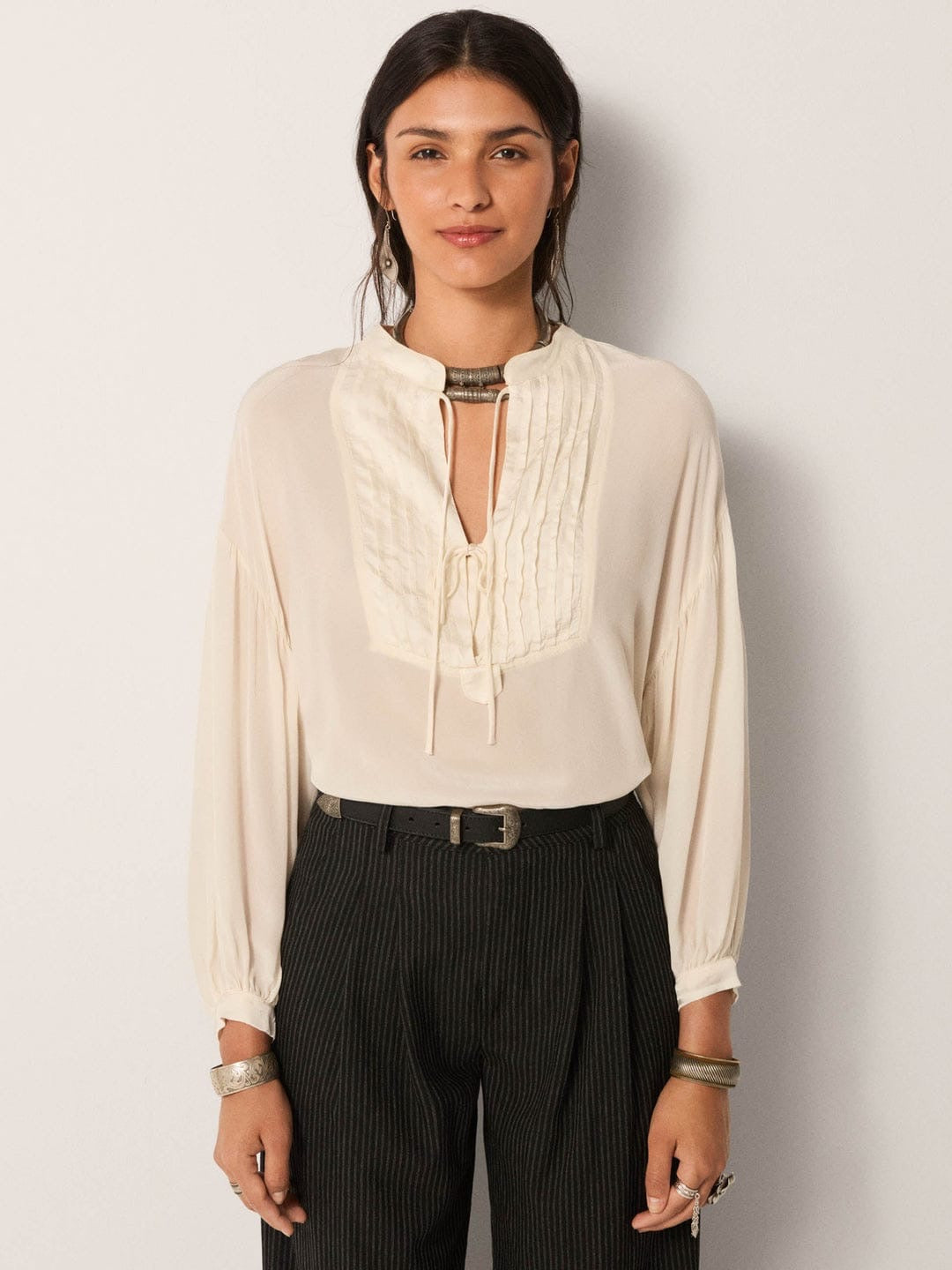 Blusa Maison Hotel Giovanni Tuxedo pearl