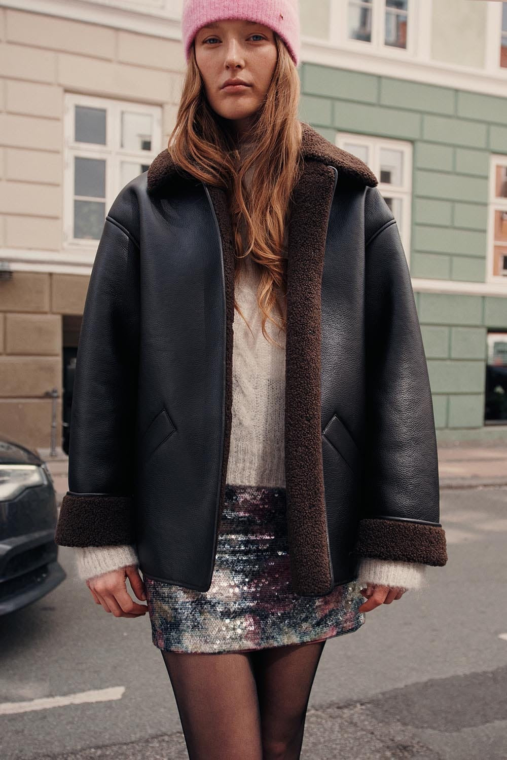 Cappotto eco montone Des Petits Hauts Yulia caffè