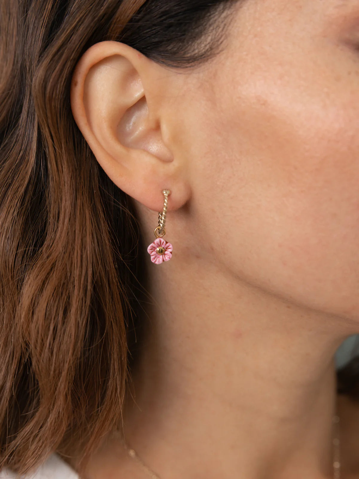 Orecchino Nach Mini Pink Flower