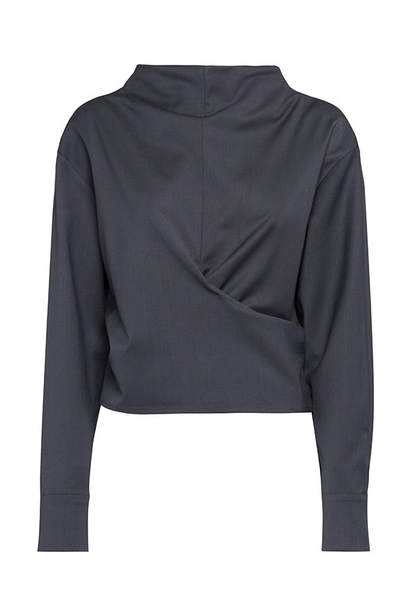 Blusa Tela Marla grigio scuro