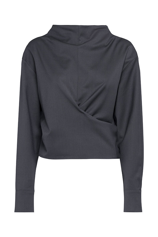 Blusa Tela Marla grigio scuro