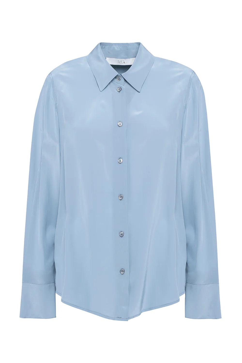 Camicia Tela Orologio/Fl azzurra