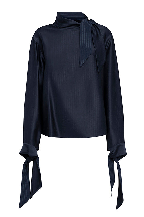 Blusa Tela Rebel blu notte