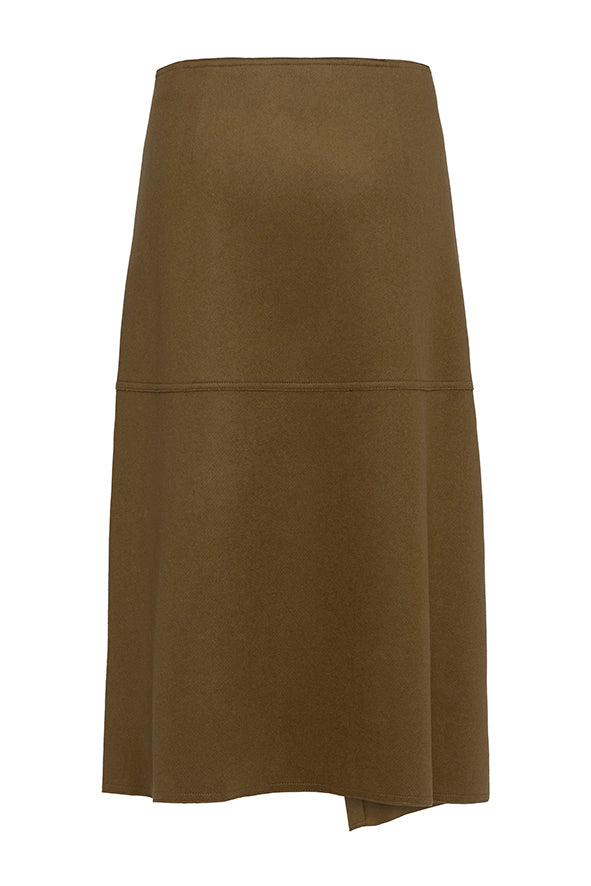 Gonna Tela Tess verde corteccia