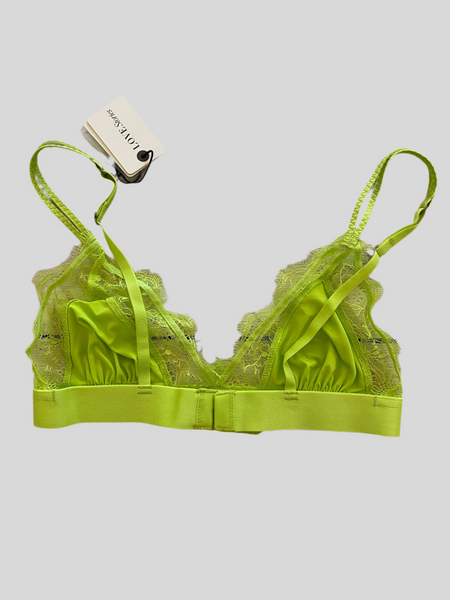 SPECIAL PRICE * Love Stories Love Lace lime bralette