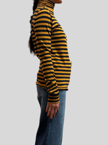 Phisique Du Role striped sweater bronze - blue