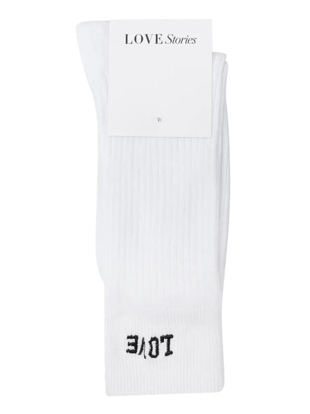 Love Stories Rib Socks - Off White