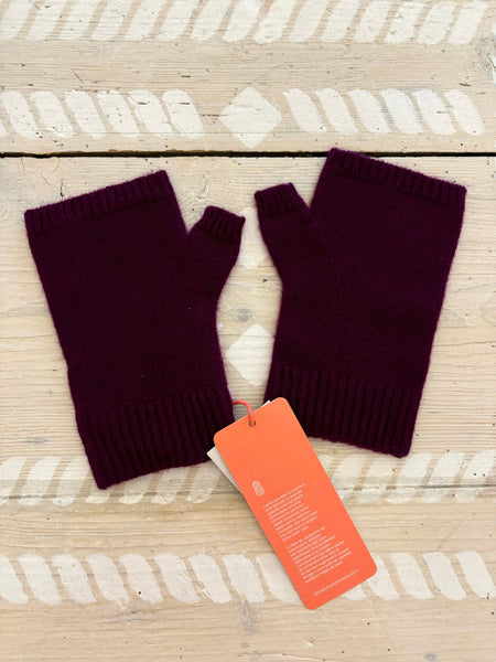 Absolut Cashmere Kian Eggplant gloves