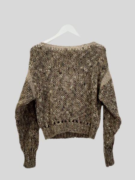 Chiara Bertani melange beige sweater