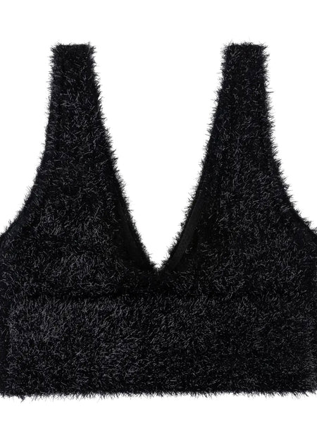 Love Stories Josey Long Black Glitter bralette