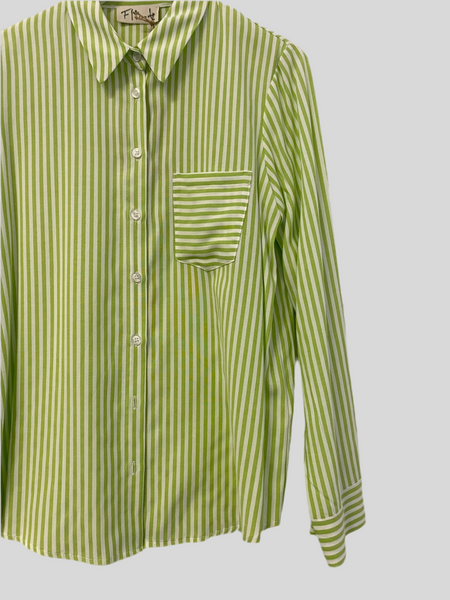 SPECIAL PRICE * Flirt shirt with green stripes