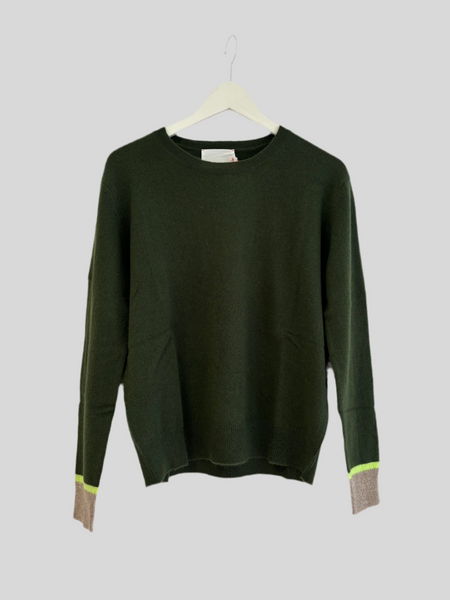 Absolut Cashmere Huntington Artichoke/Chestnut sweater