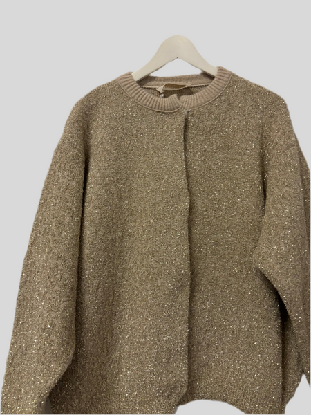 Chiara Bertani gold knitted jacket