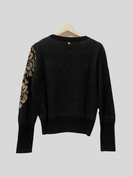 Flirt jacquard flower sweater