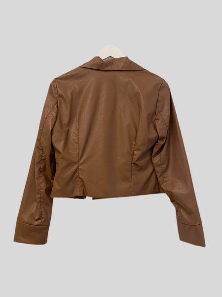 SPECIAL PRICE * Flirt tobacco faux leather jacket