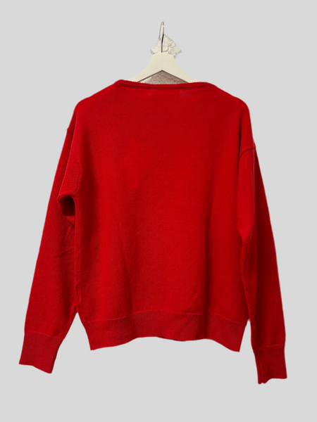 Chiara Bertani red sweater