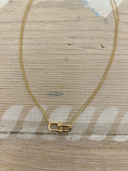 Emmevi gold link necklace