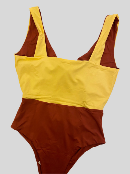 SPECIAL PRICE * Mimi à la Mer Pola yellow and burnt swimsuit