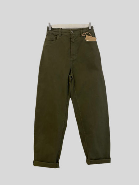 Flirt military green carrot trousers