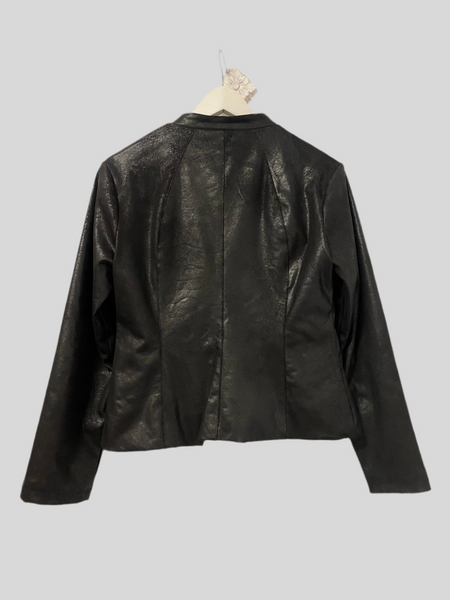 Flirt black faux leather jacket