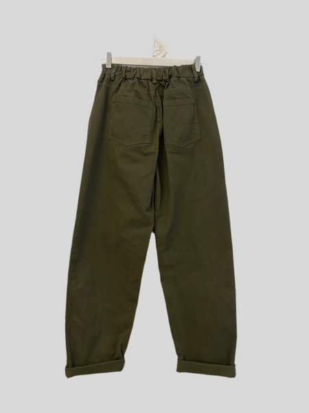 Flirt military green carrot trousers