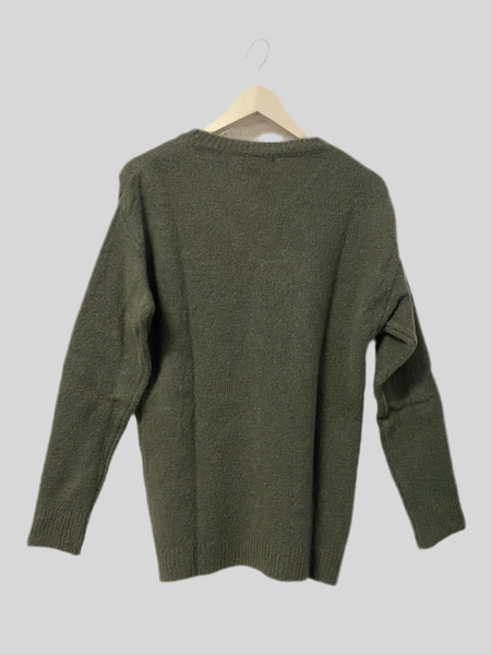 Flirt military green mohair sweater