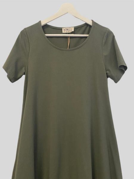 SPECIAL PRICE * Flirt khaki ruffle dress