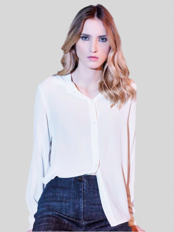 Flirt white viscose shirt