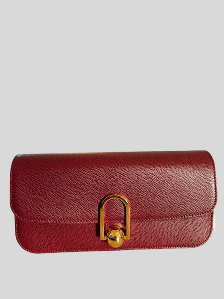 Maestoso burgundy Eon baguette bag