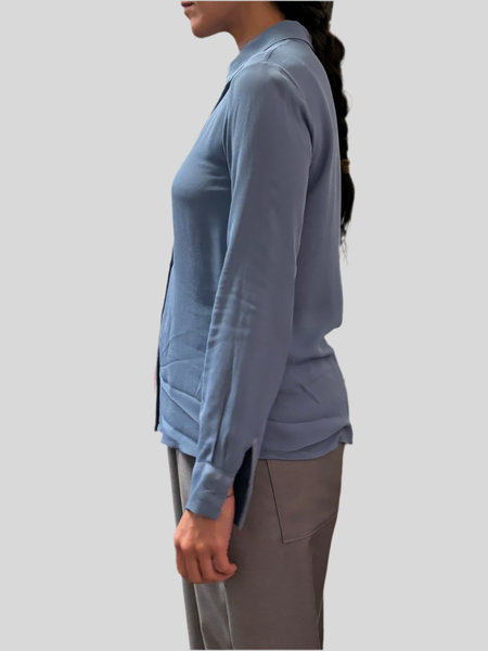 Flirt light blue viscose shirt