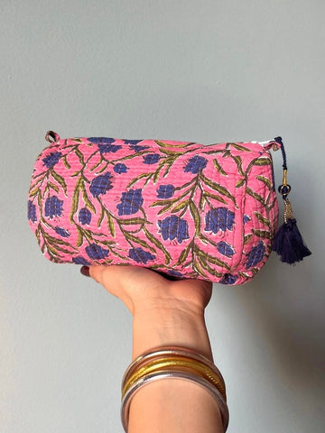 Bohemia Couture Small beauty bag - fuchsia flowers