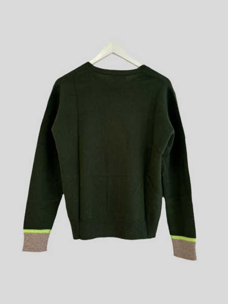 Absolut Cashmere Huntington Artichoke/Chestnut sweater