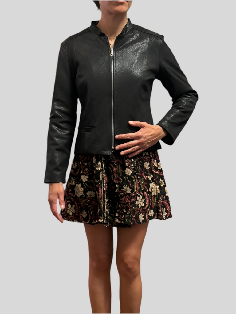 Flirt black faux leather jacket