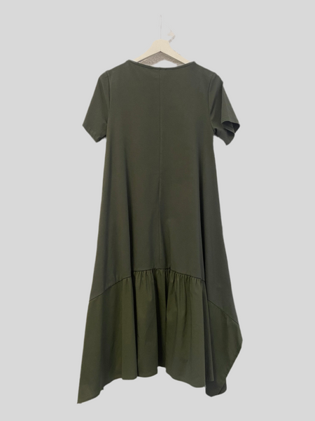 SPECIAL PRICE * Flirt khaki ruffle dress