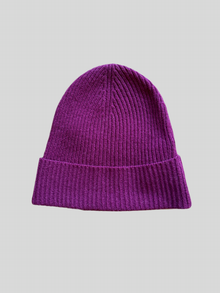 Absolut Cashmere Maeve Eggplant beanie