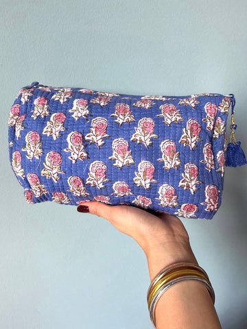 Bohemia Couture beauty bag - blue flowers