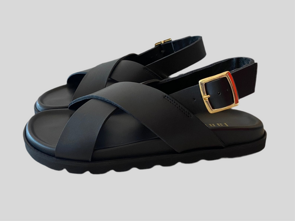 SPECIAL PRICE * Lanapo Alicudi black sandals