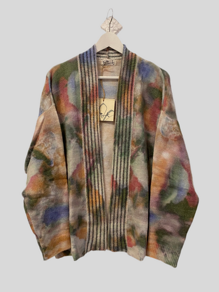 Flirt camouflage tie dye cardigan