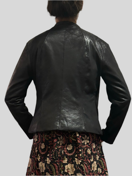 Flirt black faux leather jacket