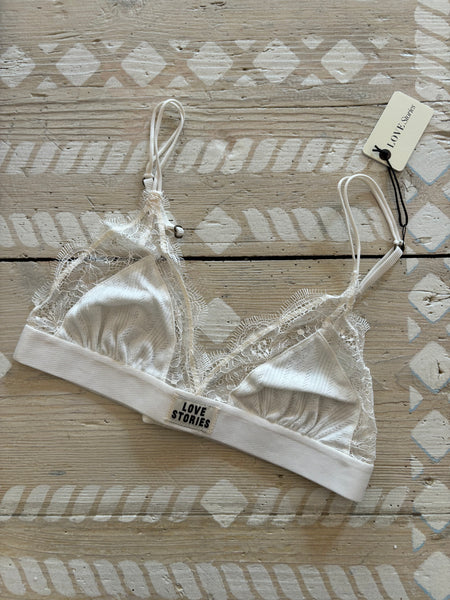 Love Stories Love Lace Off White bralette