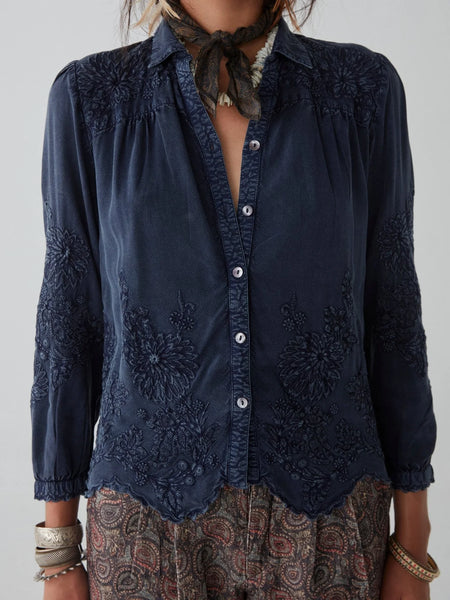 Maison Hotel Ariana shirt - Indigo Blue